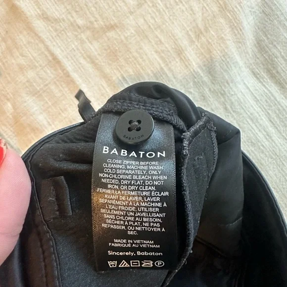 Aritzia Babaton Command Cropped Black Leather Pant Size 2 - Picture 11 of 12